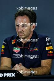 Christian Horner (GBR) Red Bull Racing Team Principal in the FIA Press Conference. 23.11.2018. Formula 1 World Championship, Rd 21, Abu Dhabi Grand Prix, Yas Marina Circuit, Abu Dhabi, Practice Day.
