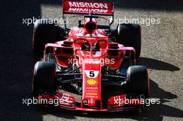 Sebastian Vettel (GER) Ferrari SF71H. 23.11.2018. Formula 1 World Championship, Rd 21, Abu Dhabi Grand Prix, Yas Marina Circuit, Abu Dhabi, Practice Day.