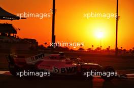 Sergio Perez (MEX) Racing Point Force India F1 VJM11. 23.11.2018. Formula 1 World Championship, Rd 21, Abu Dhabi Grand Prix, Yas Marina Circuit, Abu Dhabi, Practice Day.