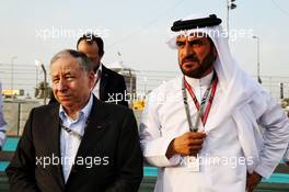 (L to R): Jean Todt (FRA) FIA President with Mohammed Bin Sulayem (UAE) on the grid. 25.11.2018. Formula 1 World Championship, Rd 21, Abu Dhabi Grand Prix, Yas Marina Circuit, Abu Dhabi, Race Day.