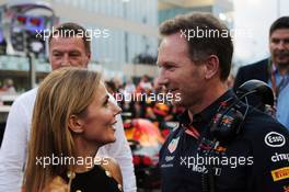 (L to R): Geri Halliwell (GBR) Singer with her husband Christian Horner (GBR) Red Bull Racing Team Principal on the grid. 25.11.2018. Formula 1 World Championship, Rd 21, Abu Dhabi Grand Prix, Yas Marina Circuit, Abu Dhabi, Race Day.