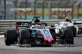Romain Grosjean (FRA) Haas F1 Team VF-18. 25.11.2018. Formula 1 World Championship, Rd 21, Abu Dhabi Grand Prix, Yas Marina Circuit, Abu Dhabi, Race Day.