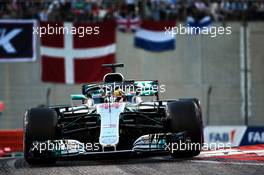 Lewis Hamilton (GBR) Mercedes AMG F1 W09. 25.11.2018. Formula 1 World Championship, Rd 21, Abu Dhabi Grand Prix, Yas Marina Circuit, Abu Dhabi, Race Day.