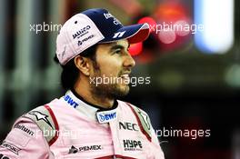 Sergio Perez (MEX) Racing Point Force India F1 Team at a team photograph. 24.11.2018. Formula 1 World Championship, Rd 21, Abu Dhabi Grand Prix, Yas Marina Circuit, Abu Dhabi, Qualifying Day.