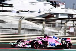 Sergio Perez (MEX) Racing Point Force India F1 VJM11. 24.11.2018. Formula 1 World Championship, Rd 21, Abu Dhabi Grand Prix, Yas Marina Circuit, Abu Dhabi, Qualifying Day.