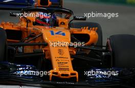 Fernando Alonso (ESP) McLaren F1  24.11.2018. Formula 1 World Championship, Rd 21, Abu Dhabi Grand Prix, Yas Marina Circuit, Abu Dhabi, Qualifying Day.