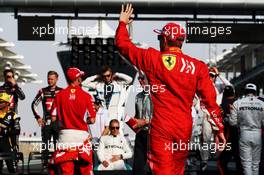 Kimi Raikkonen (FIN) Ferrari at the drivers end of season photograph. 25.11.2018. Formula 1 World Championship, Rd 21, Abu Dhabi Grand Prix, Yas Marina Circuit, Abu Dhabi, Race Day.