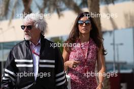 Bernie Ecclestone (GBR) with his wife Fabiana Flosi (BRA). 25.11.2018. Formula 1 World Championship, Rd 21, Abu Dhabi Grand Prix, Yas Marina Circuit, Abu Dhabi, Race Day.