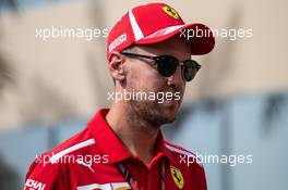 Sebastian Vettel (GER) Ferrari. 25.11.2018. Formula 1 World Championship, Rd 21, Abu Dhabi Grand Prix, Yas Marina Circuit, Abu Dhabi, Race Day.