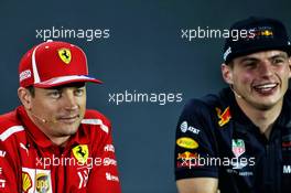 (L to R): Kimi Raikkonen (FIN) Ferrari and Max Verstappen (NLD) Red Bull Racing in the FIA Press Conference. 22.11.2018. Formula 1 World Championship, Rd 21, Abu Dhabi Grand Prix, Yas Marina Circuit, Abu Dhabi, Preparation Day.