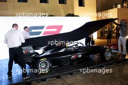 The 2019 F3 car is unveiled by Sean Bratches (USA) Formula 1 Managing Director, Commercial Operations (Right) and Bruno Michel (FRA) F2 CEO (Left). 22.11.2018. Formula 1 World Championship, Rd 21, Abu Dhabi Grand Prix, Yas Marina Circuit, Abu Dhabi, Preparation Day.
