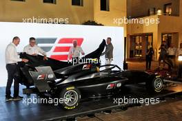 The 2019 F3 car is unveiled by Sean Bratches (USA) Formula 1 Managing Director, Commercial Operations (Right), Bruno Michel (FRA) F2 CEO, (Left) and Charlie Whiting (GBR) FIA Delegate. 22.11.2018. Formula 1 World Championship, Rd 21, Abu Dhabi Grand Prix, Yas Marina Circuit, Abu Dhabi, Preparation Day.