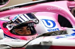 Sergio Perez (MEX) Racing Point Force India F1 VJM11. 27.11.2018. Formula 1 Testing, Yas Marina Circuit, Abu Dhabi, Wednesday.