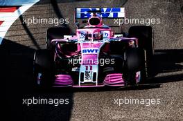 Sergio Perez (MEX) Racing Point Force India F1 VJM11. 27.11.2018. Formula 1 Testing, Yas Marina Circuit, Abu Dhabi, Wednesday.