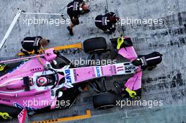 Sergio Perez (MEX) Racing Point Force India F1 VJM11. 27.11.2018. Formula 1 Testing, Yas Marina Circuit, Abu Dhabi, Wednesday.