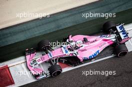 Sergio Perez (MEX) Racing Point Force India F1 VJM11. 27.11.2018. Formula 1 Testing, Yas Marina Circuit, Abu Dhabi, Wednesday.