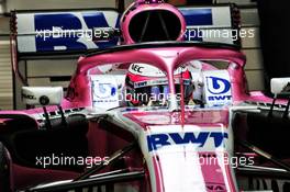 Sergio Perez (MEX) Racing Point Force India F1 VJM11. 27.11.2018. Formula 1 Testing, Yas Marina Circuit, Abu Dhabi, Wednesday.