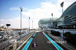 Sergio Perez (MEX) Racing Point Force India F1 VJM11. 27.11.2018. Formula 1 Testing, Yas Marina Circuit, Abu Dhabi, Wednesday.