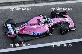 Sergio Perez (MEX) Racing Point Force India F1 VJM11. 27.11.2018. Formula 1 Testing, Yas Marina Circuit, Abu Dhabi, Wednesday.