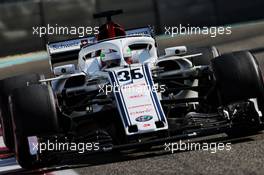 Antonio Giovinazzi (ITA) Sauber C37 Test Driver. 28.11.2018. Formula 1 Testing, Yas Marina Circuit, Abu Dhabi, Wednesday.