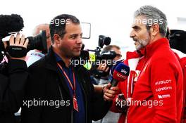 (L to R): Ted Kravitz (GBR) Sky Sports Pitlane Reporter with Maurizio Arrivabene (ITA) Ferrari Team Principal. 19.10.2018. Formula 1 World Championship, Rd 18, United States Grand Prix, Austin, Texas, USA, Practice Day.