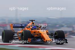 Fernando Alonso (ESP) McLaren F1  19.10.2018. Formula 1 World Championship, Rd 18, United States Grand Prix, Austin, Texas, USA, Practice Day.