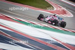 Sergio Perez (MEX) Racing Point Force India F1 VJM11. 19.10.2018. Formula 1 World Championship, Rd 18, United States Grand Prix, Austin, Texas, USA, Practice Day.