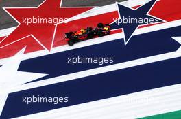 Max Verstappen (NLD) Red Bull Racing RB14 runs wide. 19.10.2018. Formula 1 World Championship, Rd 18, United States Grand Prix, Austin, Texas, USA, Practice Day.