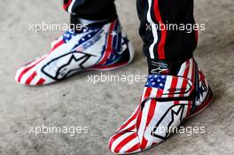 Alpinestars racing boots of Romain Grosjean (FRA) Haas F1 Team. 19.10.2018. Formula 1 World Championship, Rd 18, United States Grand Prix, Austin, Texas, USA, Practice Day.