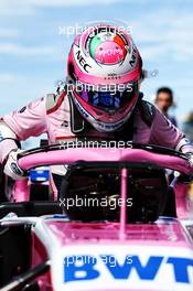 Sergio Perez (MEX) Racing Point Force India F1 VJM11 on the grid. 21.10.2018. Formula 1 World Championship, Rd 18, United States Grand Prix, Austin, Texas, USA, Race Day.