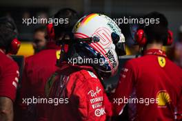 Sebastian Vettel (GER) Ferrari on the grid. 21.10.2018. Formula 1 World Championship, Rd 18, United States Grand Prix, Austin, Texas, USA, Race Day.