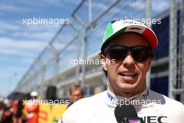 Sergio Perez (MEX) Sahara Force India F1   21.10.2018. Formula 1 World Championship, Rd 18, United States Grand Prix, Austin, Texas, USA, Race Day.