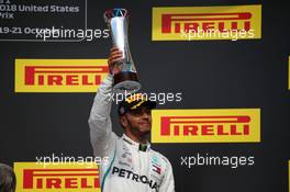 3rd place Lewis Hamilton (GBR) Mercedes AMG F1 W09. 21.10.2018. Formula 1 World Championship, Rd 18, United States Grand Prix, Austin, Texas, USA, Race Day.