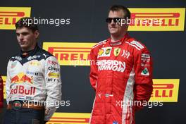 Max Verstappen (NLD) Red Bull Racing, Kimi Raikkonen (FIN) Scuderia Ferrari  21.10.2018. Formula 1 World Championship, Rd 18, United States Grand Prix, Austin, Texas, USA, Race Day.