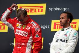  Kimi Raikkonen (FIN) Scuderia Ferrari and Lewis Hamilton (GBR) Mercedes AMG F1  21.10.2018. Formula 1 World Championship, Rd 18, United States Grand Prix, Austin, Texas, USA, Race Day.