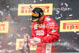 Race winner Kimi Raikkonen (FIN) Ferrari celebrates on the podium. 21.10.2018. Formula 1 World Championship, Rd 18, United States Grand Prix, Austin, Texas, USA, Race Day.