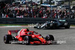 Kimi Raikkonen (FIN) Ferrari SF71H. 21.10.2018. Formula 1 World Championship, Rd 18, United States Grand Prix, Austin, Texas, USA, Race Day.