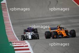 Stoffel Vandoorne (BEL) McLaren MCL33. 21.10.2018. Formula 1 World Championship, Rd 18, United States Grand Prix, Austin, Texas, USA, Race Day.