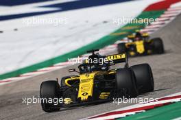 Nico Hulkenberg (GER) Renault Sport F1 Team RS18. 21.10.2018. Formula 1 World Championship, Rd 18, United States Grand Prix, Austin, Texas, USA, Race Day.