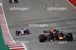 Max Verstappen (NLD) Red Bull Racing RB14. 21.10.2018. Formula 1 World Championship, Rd 18, United States Grand Prix, Austin, Texas, USA, Race Day.