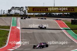 Esteban Ocon (FRA) Racing Point Force India F1 VJM11. 21.10.2018. Formula 1 World Championship, Rd 18, United States Grand Prix, Austin, Texas, USA, Race Day.