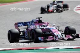 Sergio Perez (MEX) Racing Point Force India F1 VJM11. 21.10.2018. Formula 1 World Championship, Rd 18, United States Grand Prix, Austin, Texas, USA, Race Day.