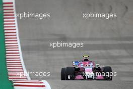 Esteban Ocon (FRA) Force India F1  20.10.2018. Formula 1 World Championship, Rd 18, United States Grand Prix, Austin, Texas, USA, Qualifying Day.