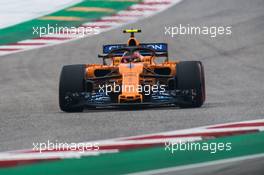 Stoffel Vandoorne (BEL) McLaren MCL33. 20.10.2018. Formula 1 World Championship, Rd 18, United States Grand Prix, Austin, Texas, USA, Qualifying Day.