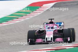 Sergio Perez (MEX) Racing Point Force India F1 VJM11. 20.10.2018. Formula 1 World Championship, Rd 18, United States Grand Prix, Austin, Texas, USA, Qualifying Day.