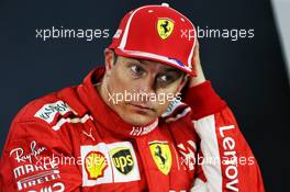 Kimi Raikkonen (FIN) Ferrari in the post qualifying FIA Press Conference. 20.10.2018. Formula 1 World Championship, Rd 18, United States Grand Prix, Austin, Texas, USA, Qualifying Day.