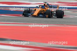 Fernando Alonso (ESP) McLaren MCL33. 20.10.2018. Formula 1 World Championship, Rd 18, United States Grand Prix, Austin, Texas, USA, Qualifying Day.