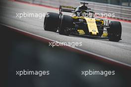 Nico Hulkenberg (GER) Renault Sport F1 Team RS18. 20.10.2018. Formula 1 World Championship, Rd 18, United States Grand Prix, Austin, Texas, USA, Qualifying Day.