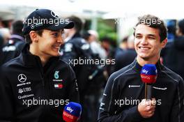 (L to R): George Russell (GBR) Art Grand Prix / Mercedes AMG F1 Reserve Driver with Lando Norris (GBR) McLaren Test Driver. 20.10.2018. Formula 1 World Championship, Rd 18, United States Grand Prix, Austin, Texas, USA, Qualifying Day.