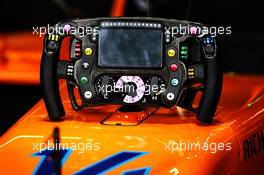 Fernando Alonso (ESP) McLaren MCL33 - steering wheel. 20.10.2018. Formula 1 World Championship, Rd 18, United States Grand Prix, Austin, Texas, USA, Qualifying Day.